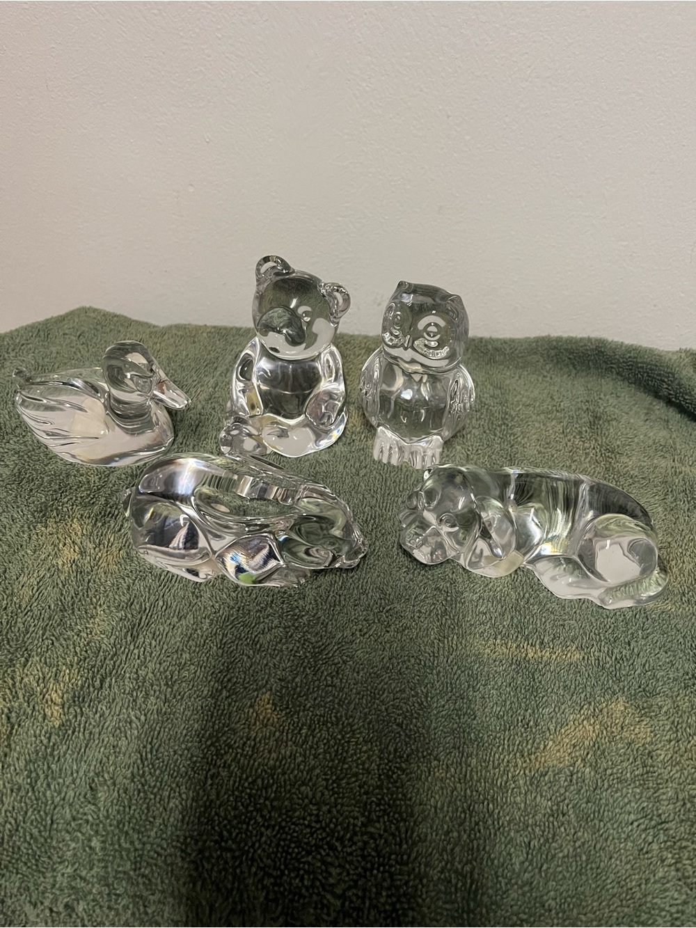 Princess House Clear Glass Animal Figurine Set - Clear Crystal